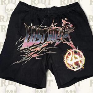 Lost Hills Lightning Logo Shorts — Black (M)